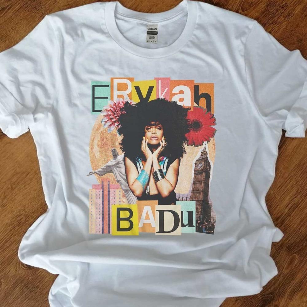 Erykah Badu - Unisex White T-Shirt, Graphics Unisex Shirt